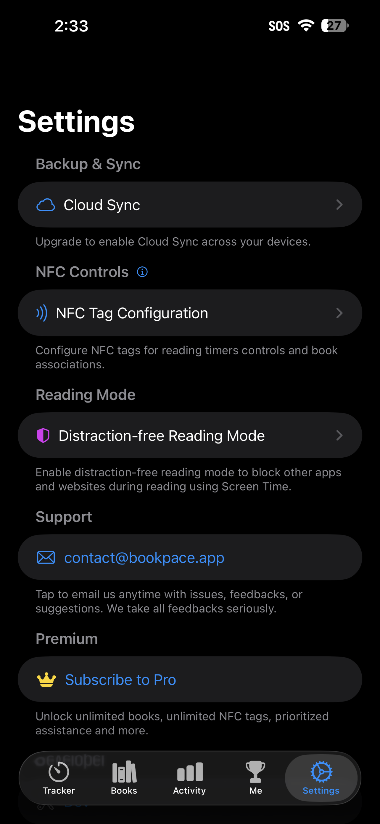 Settings Tab